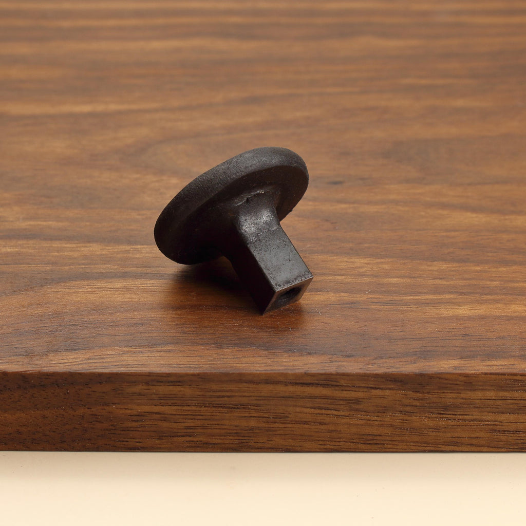 Round Hammered Knob - Blackened - Individual