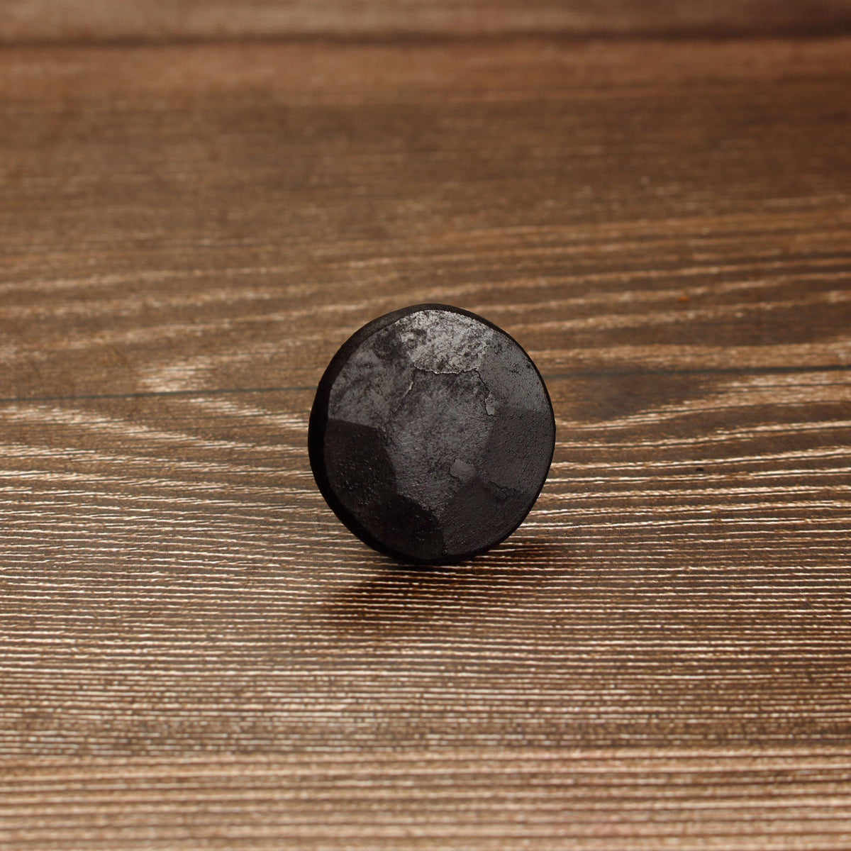 Round Hammered Knob - Blackened - Individual