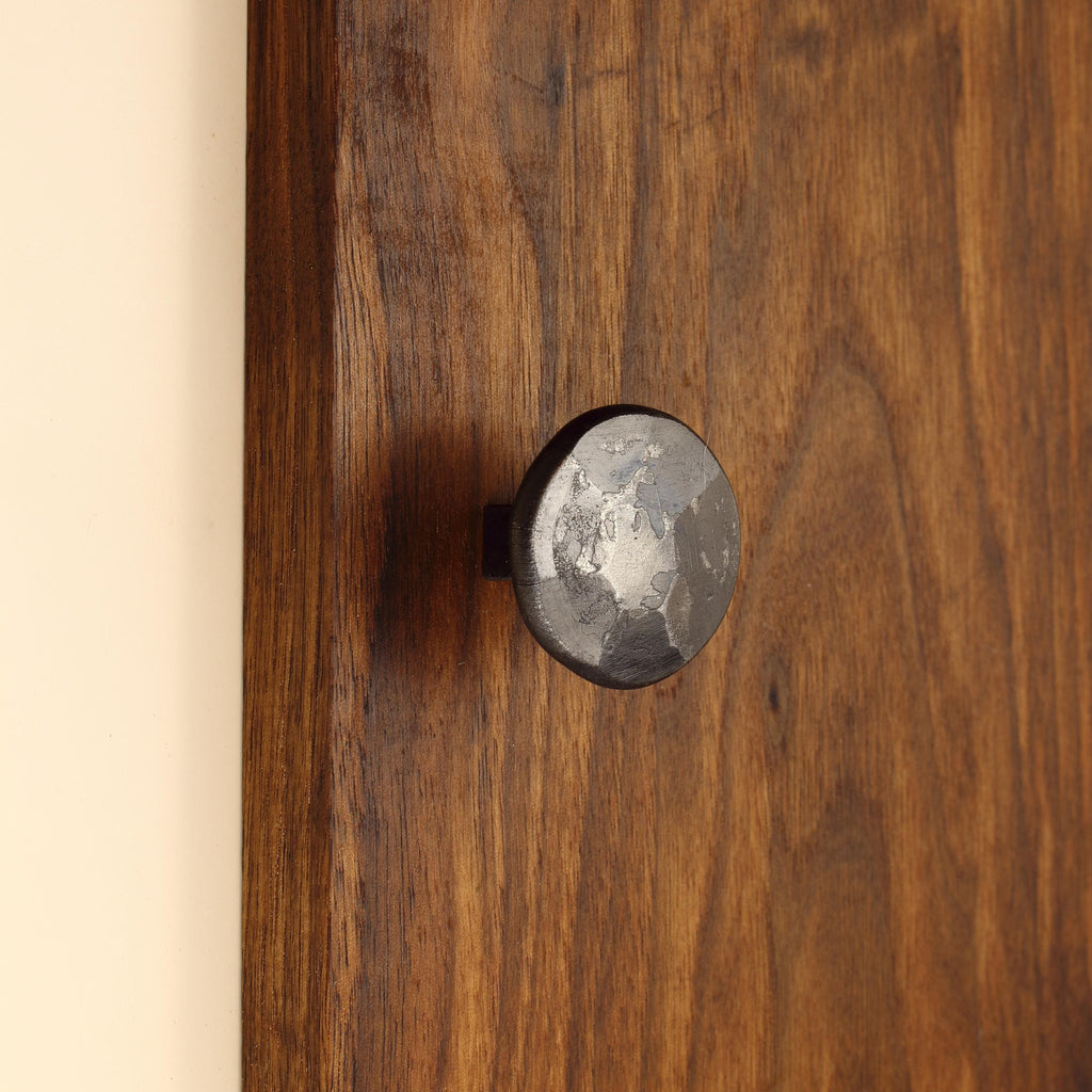 Round Hammered Knob - Brushed - Individual