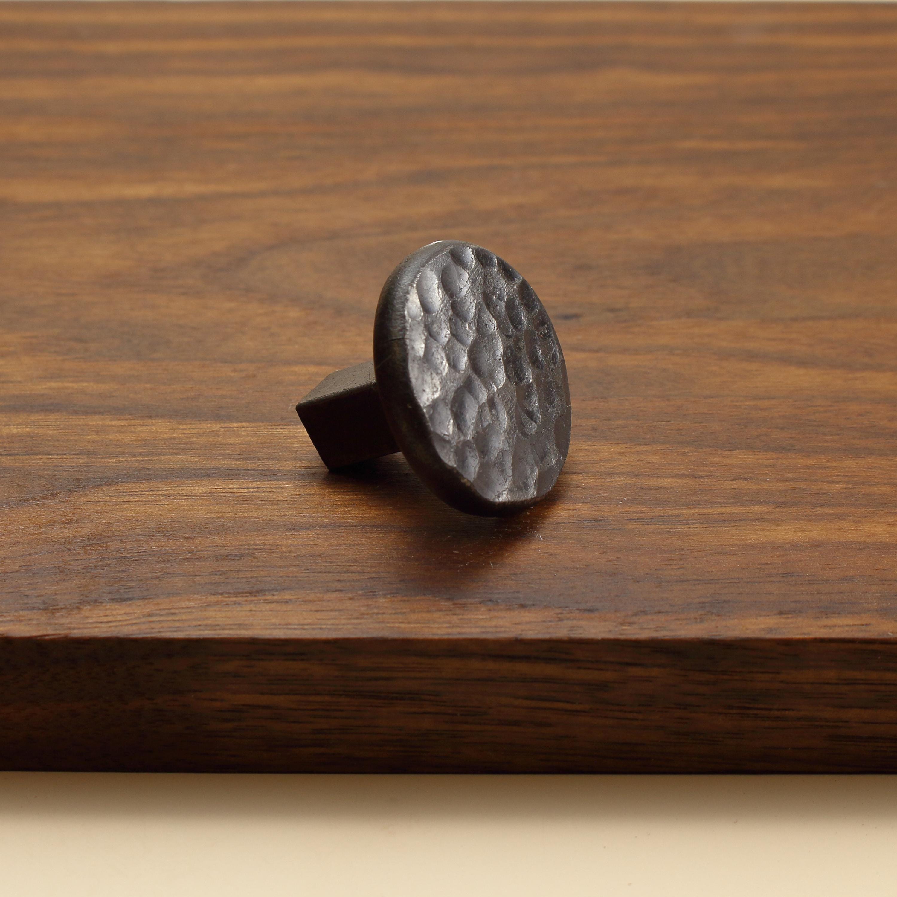 Round Stippled Knob - Brushed - Individual