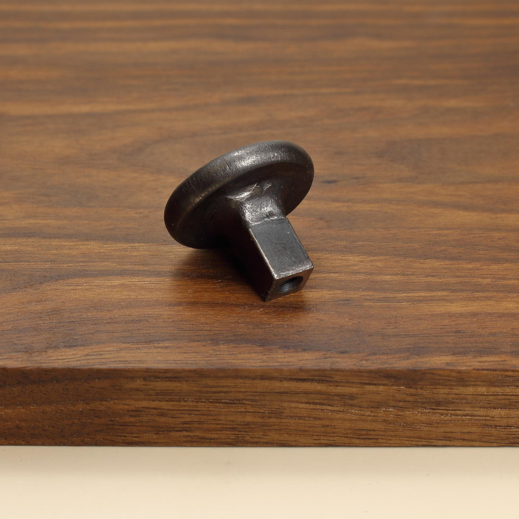 Round Stippled Knob - Brushed - Individual