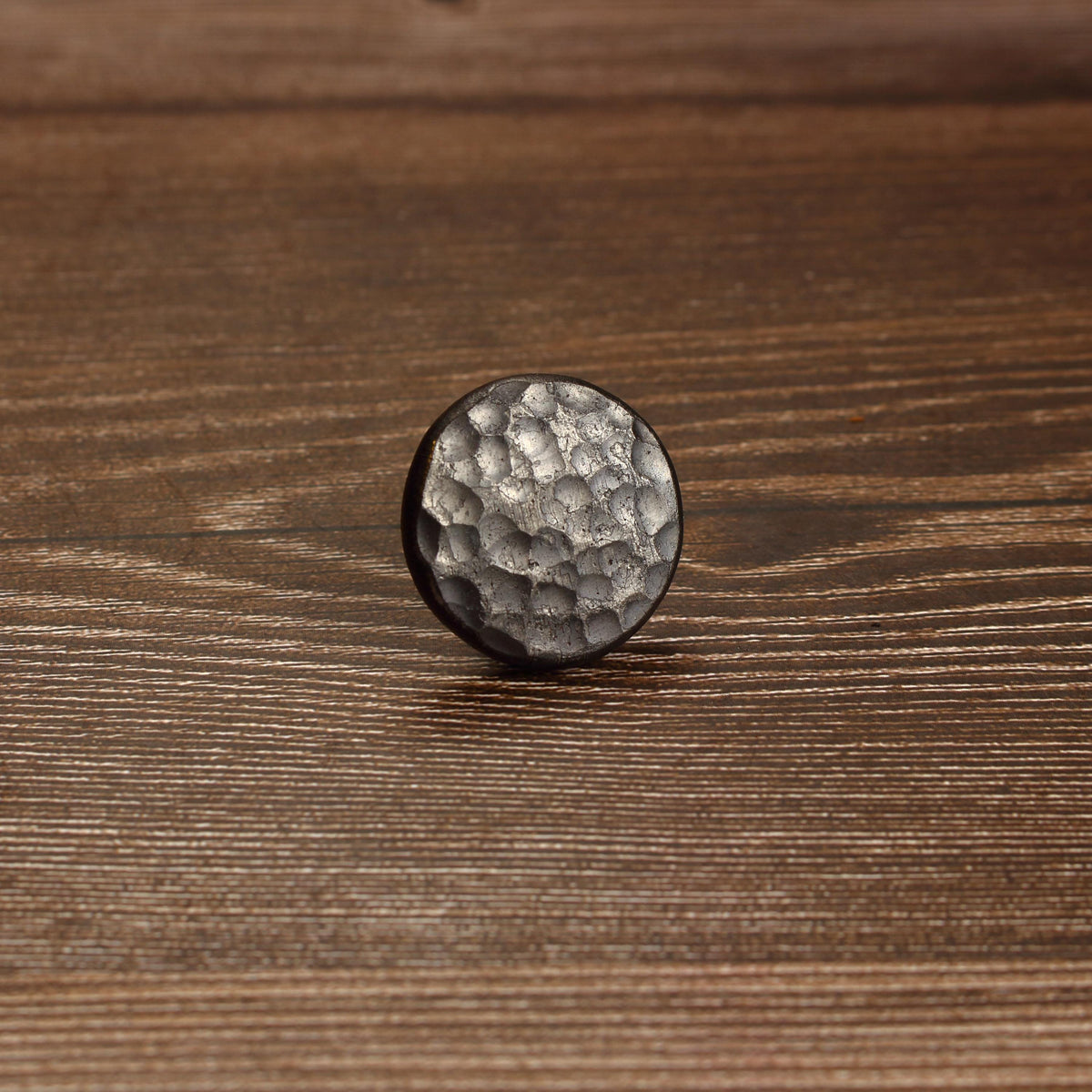 Round Stippled Knob - Brushed - Individual