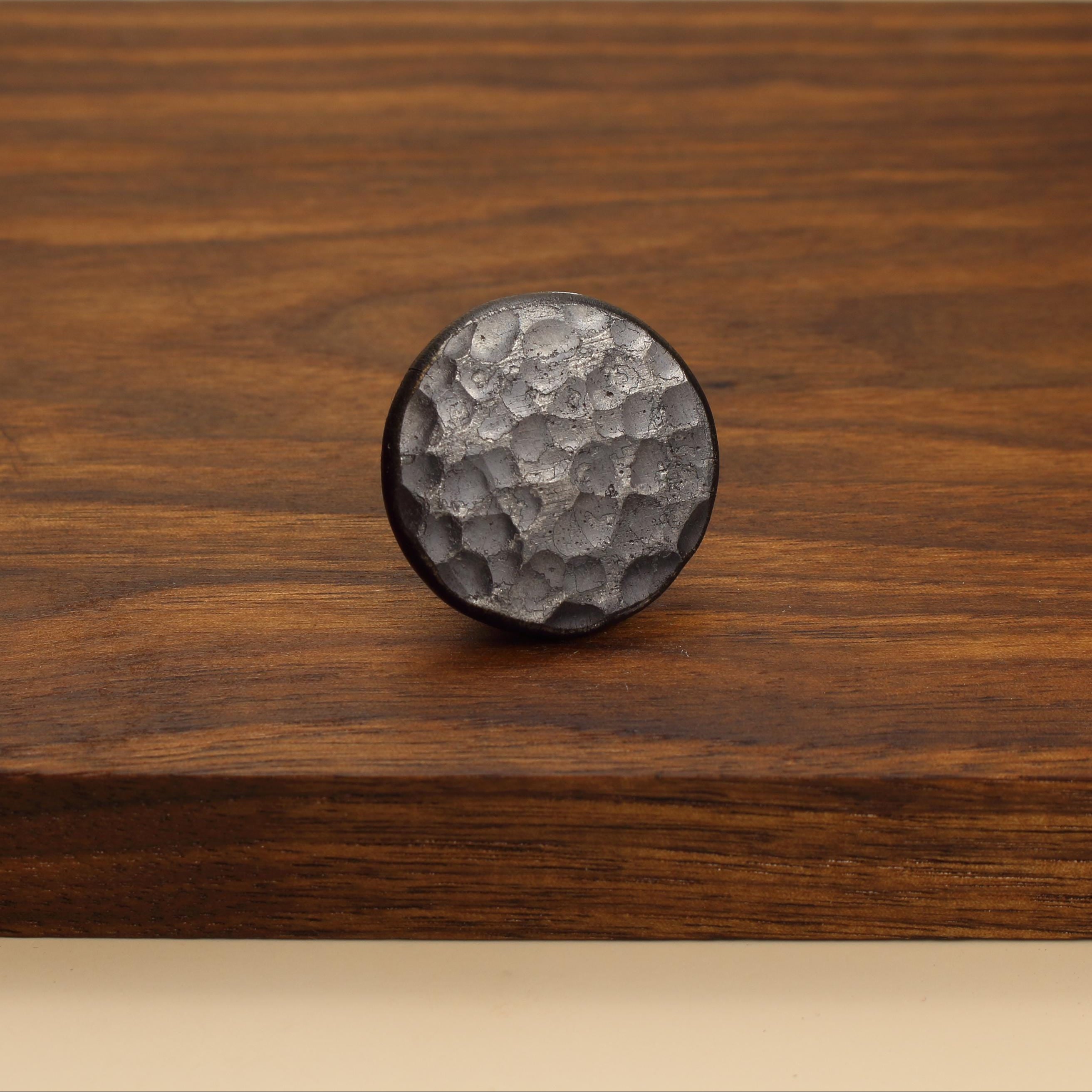 Round Stippled Knob - Brushed - Individual