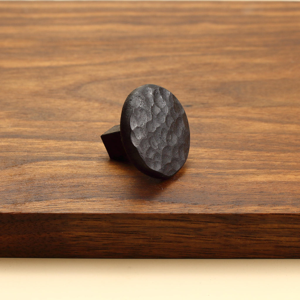 Round Stippled Knob - Blackened - Individual