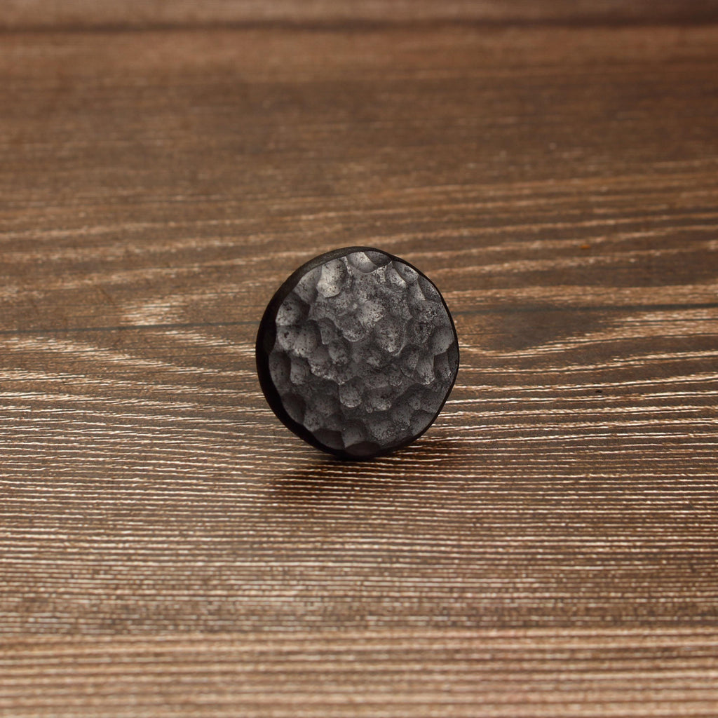 Round Stippled Knob - Blackened - Individual