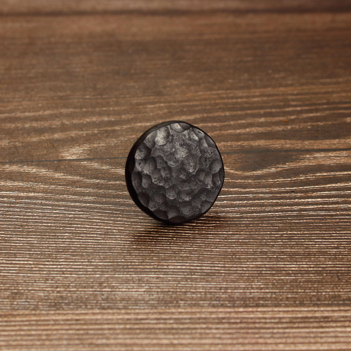 Round Stippled Knob - Blackened - Individual