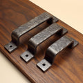Hammered Barn Door Style Cabinet Pull - 1" Wide - Brushed - Individual