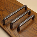 Hammered Square Threaded Cabinet Pull - Brushed - Individual