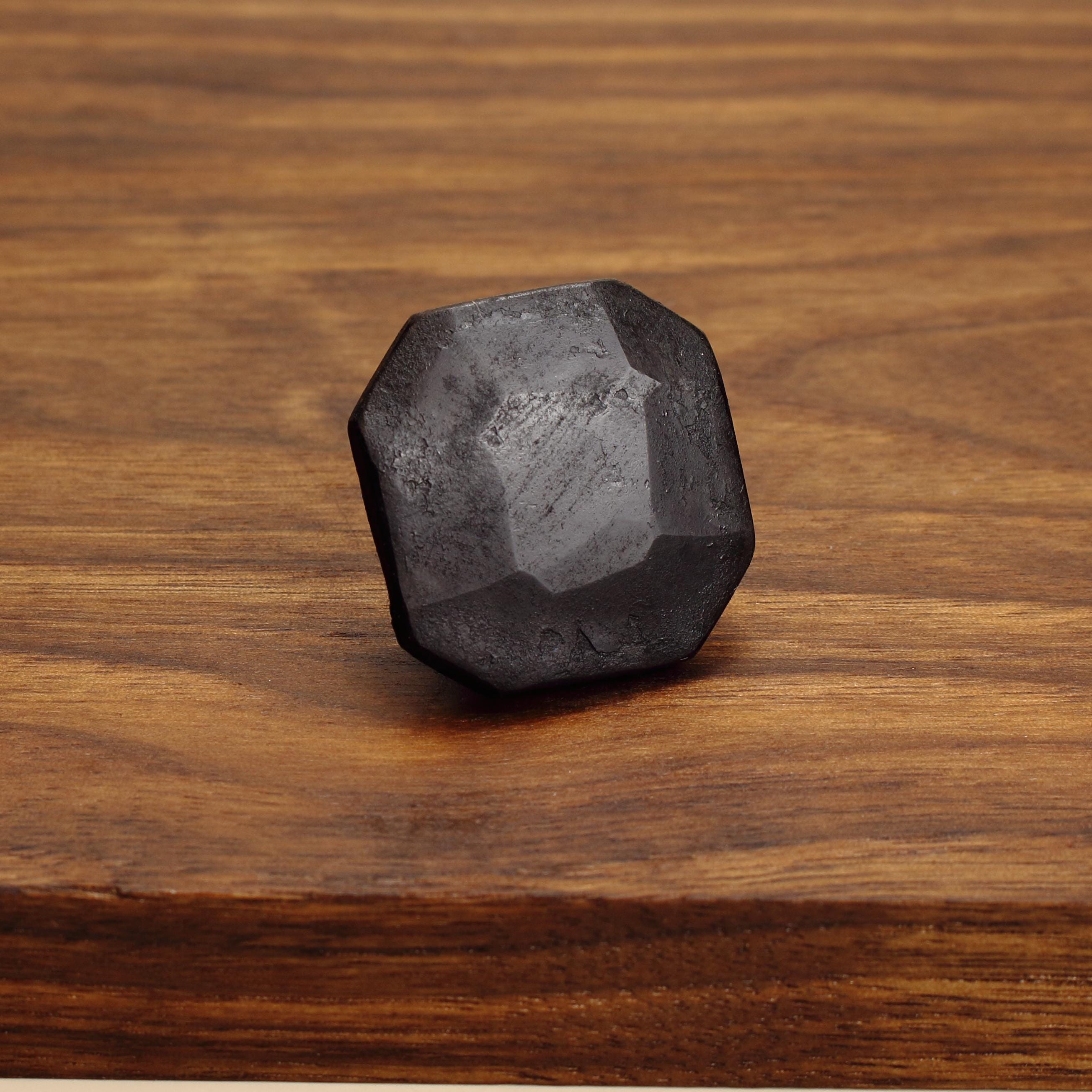 Octagon Hammered Knob - Blackened - Individual