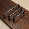 Hammered Round Threaded Cabinet Pull - Brushed - Individual