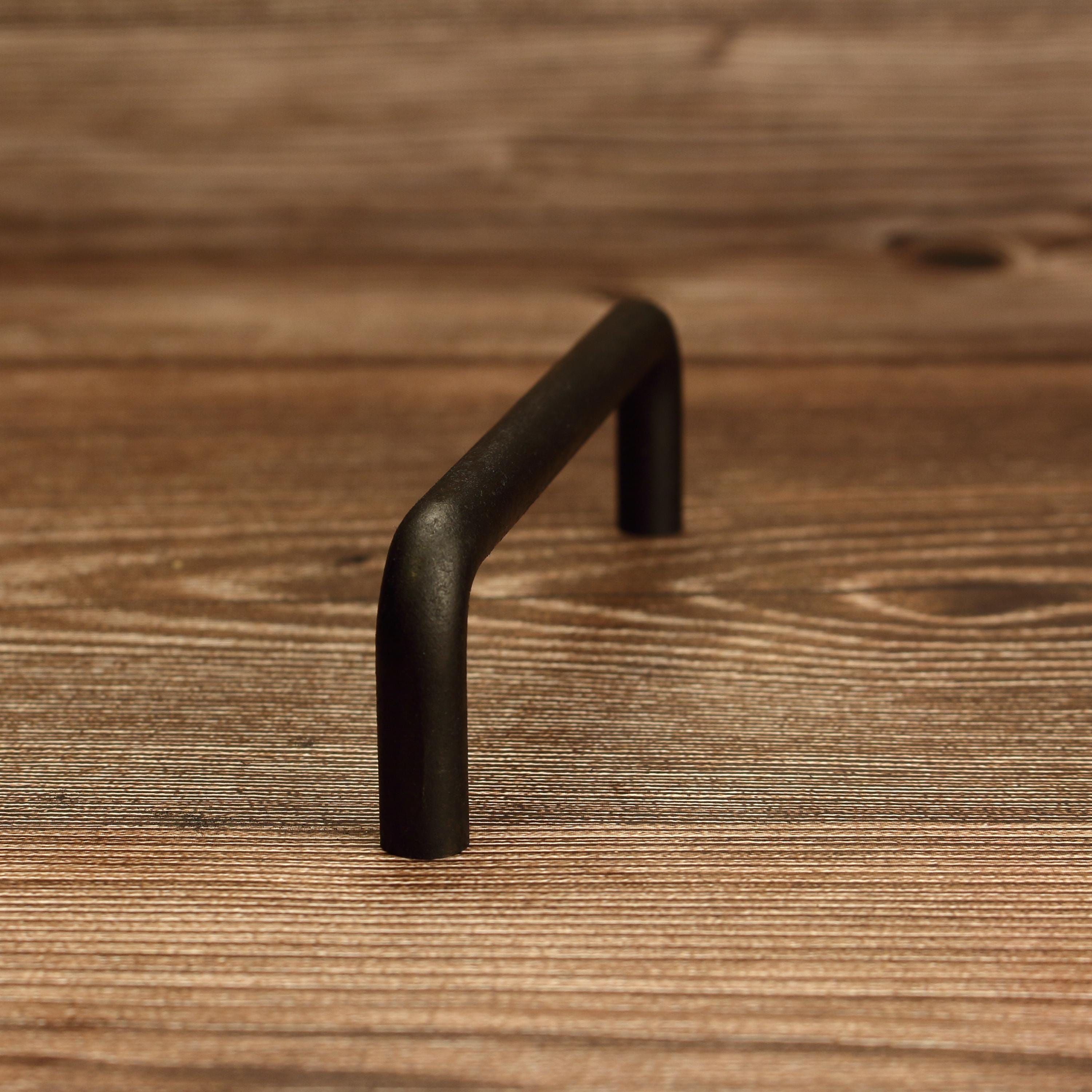 Round Threaded Cabinet Pull - Blackened - Individual