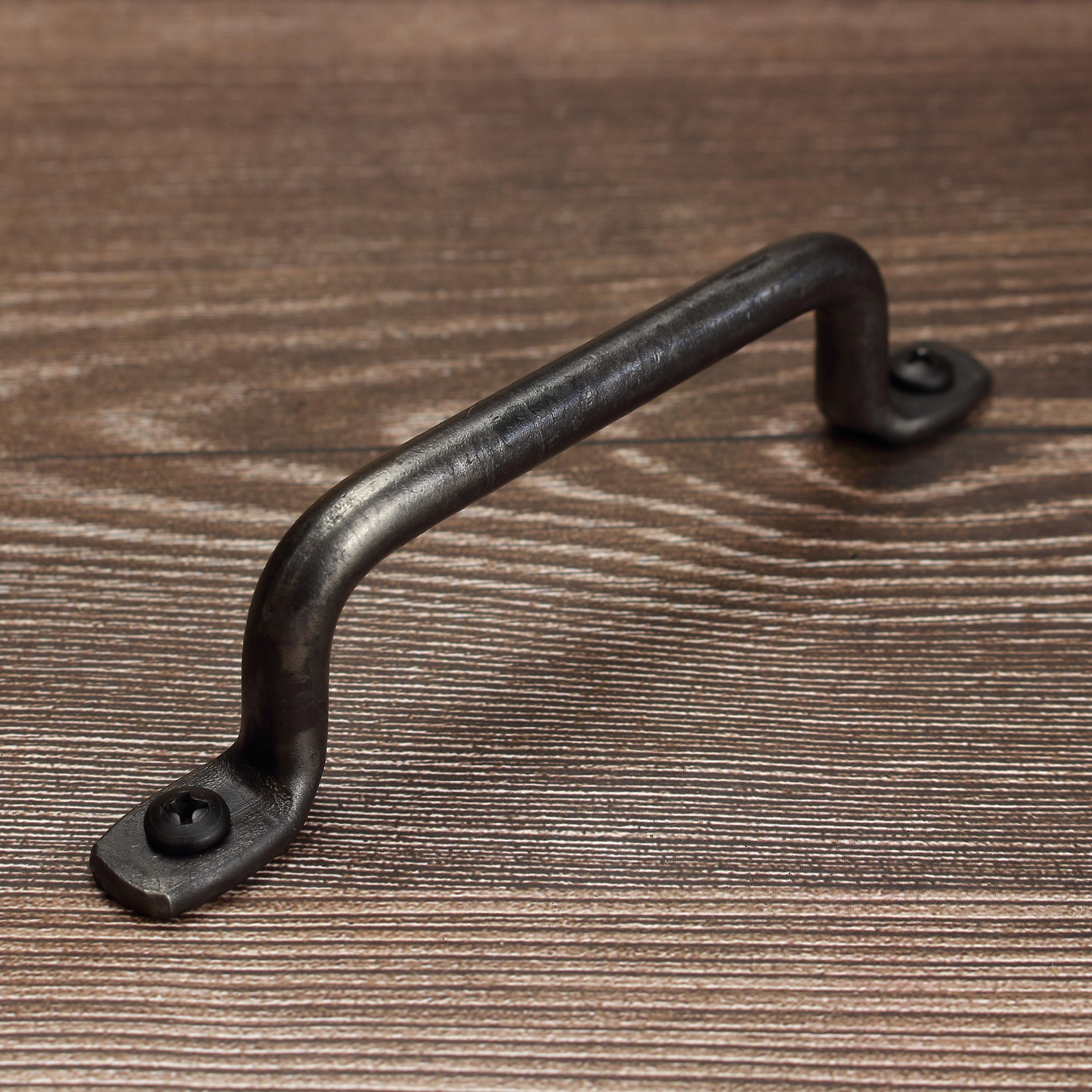 Round Foot Cabinet Pull - Brushed - Individual