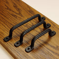 Round Foot Cabinet Pull - Blackened - Individual