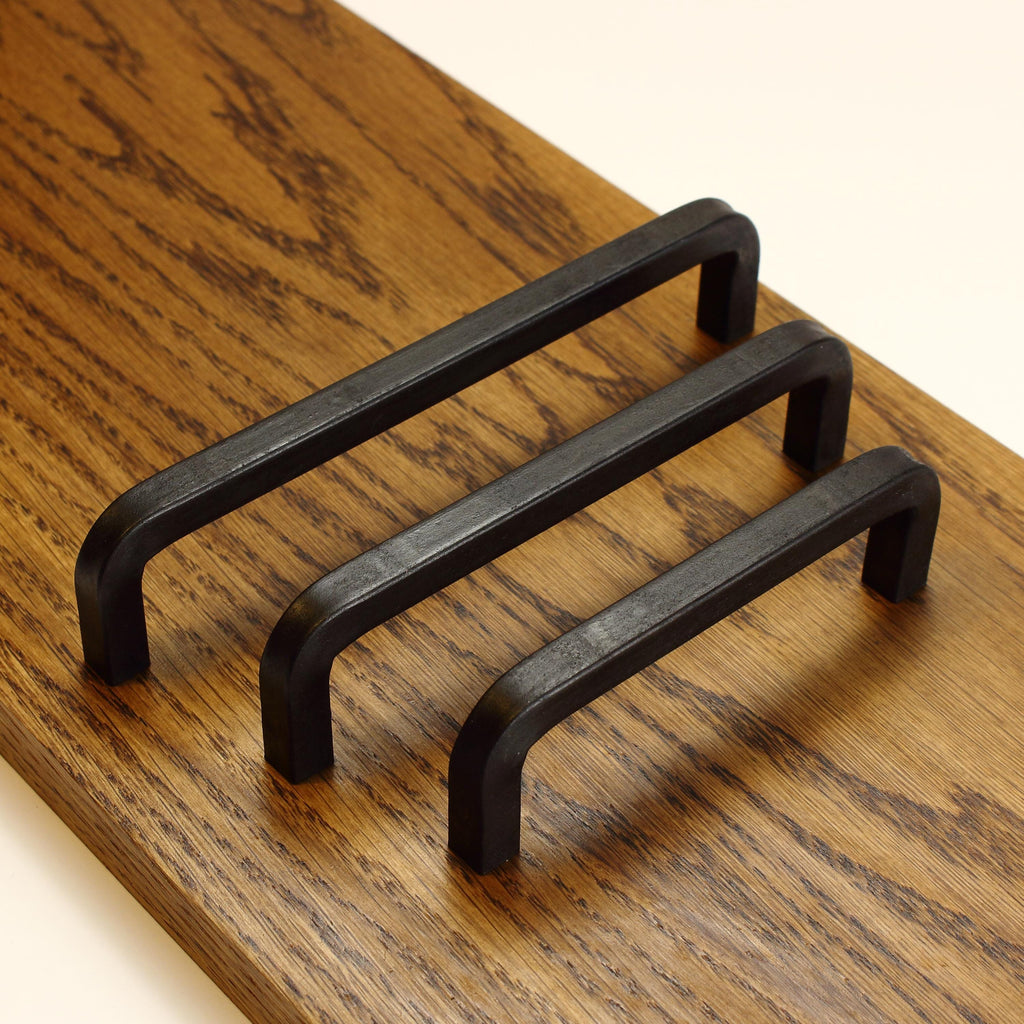 Square Threaded Cabinet Pull - Blackened - Individual
