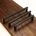Hammered End Stem Cabinet Pull - Blackened - Individual