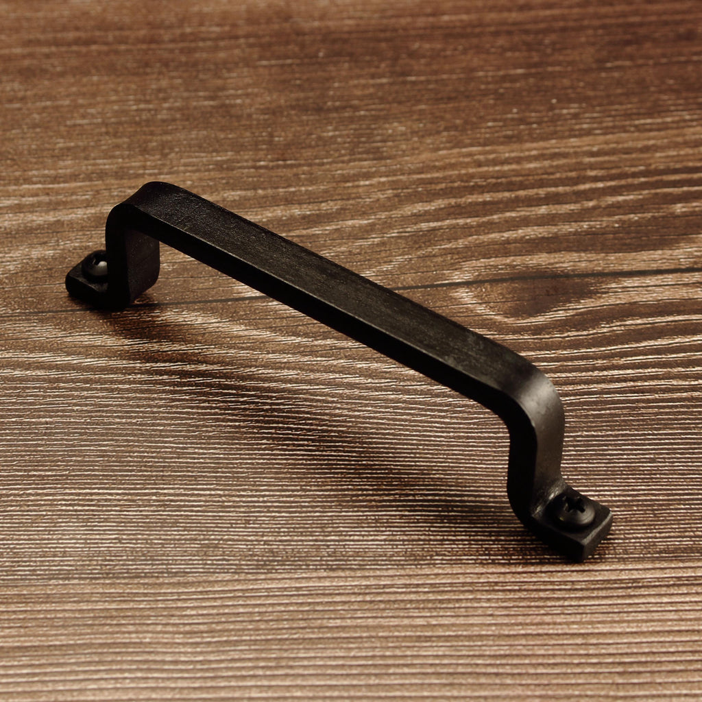 Barn Door Style Cabinet Pull - 1/2" Wide - Blackened - Individual
