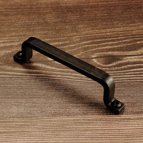 Barn Door Style Cabinet Pull - 1/2" Wide - Blackened - Individual