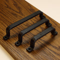 Barn Door Style Cabinet Pull - 1/2" Wide - Blackened - Individual