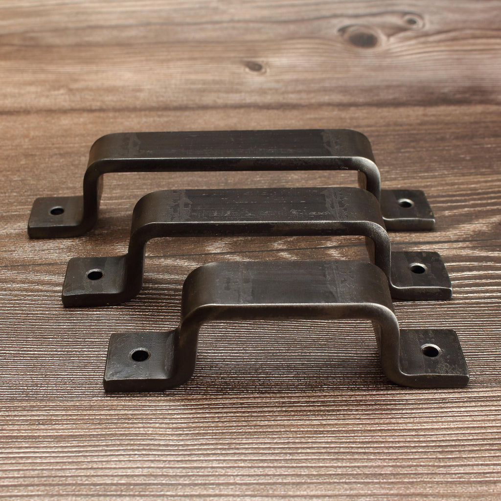 Barn Door Style Cabinet Pull - 1" Wide - Brushed - Individual