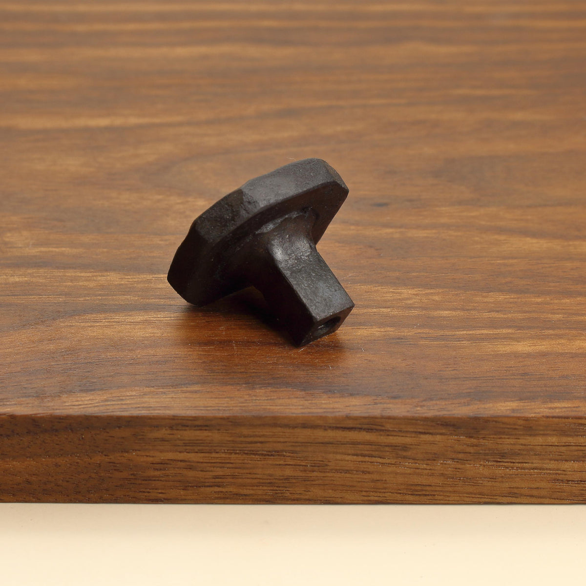 Octagon Stippled Knob - Blackened - Individual