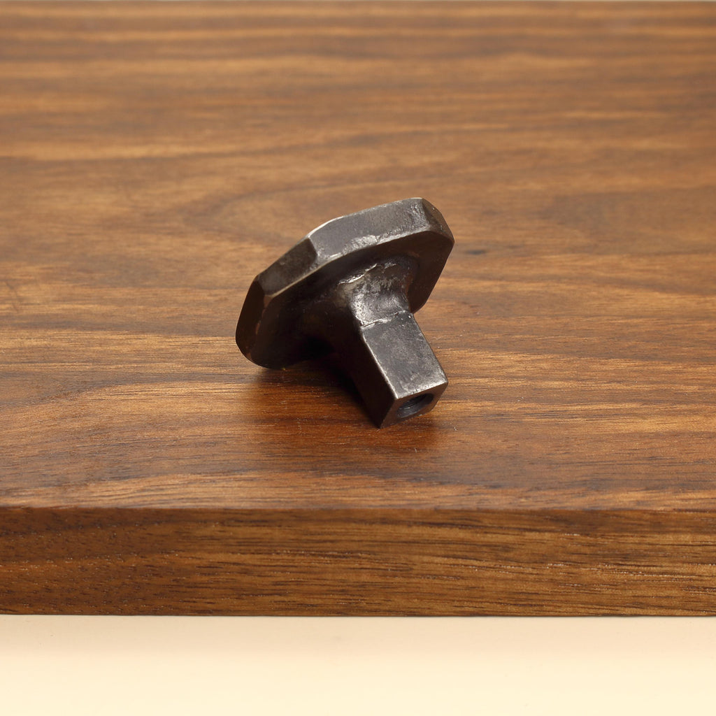 Octagon Hammered Knob - Brushed - Individual