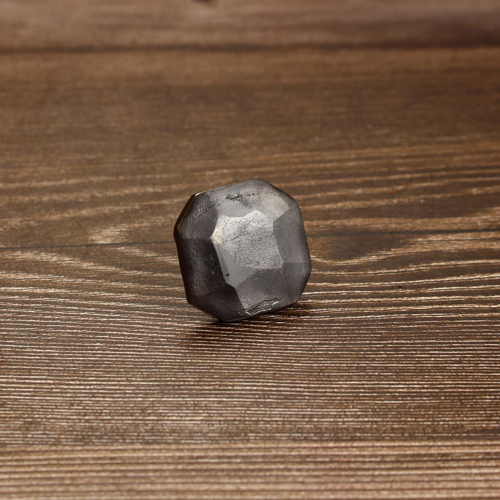 Octagon Hammered Knob - Brushed - Individual
