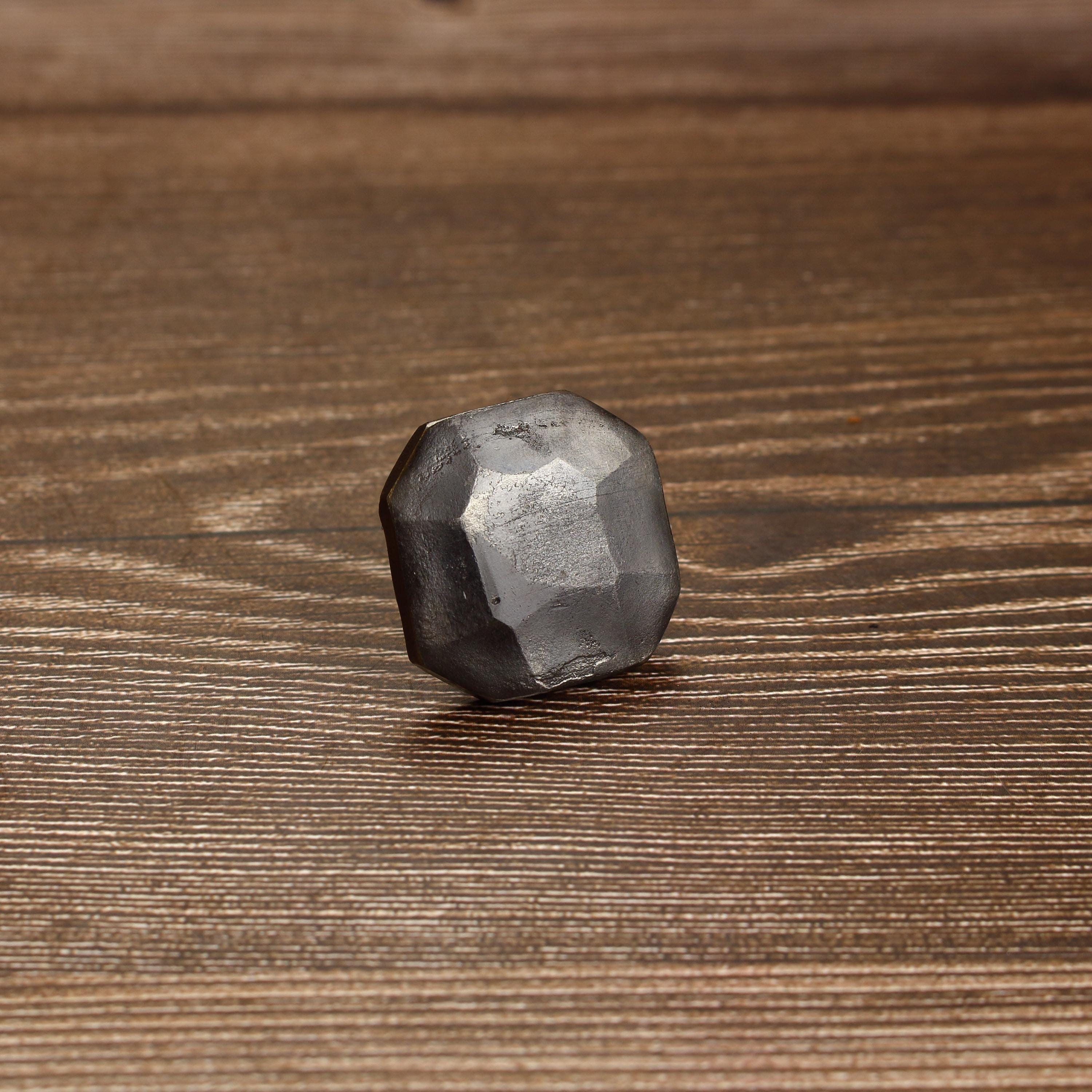 Octagon Hammered Knob - Brushed - Individual
