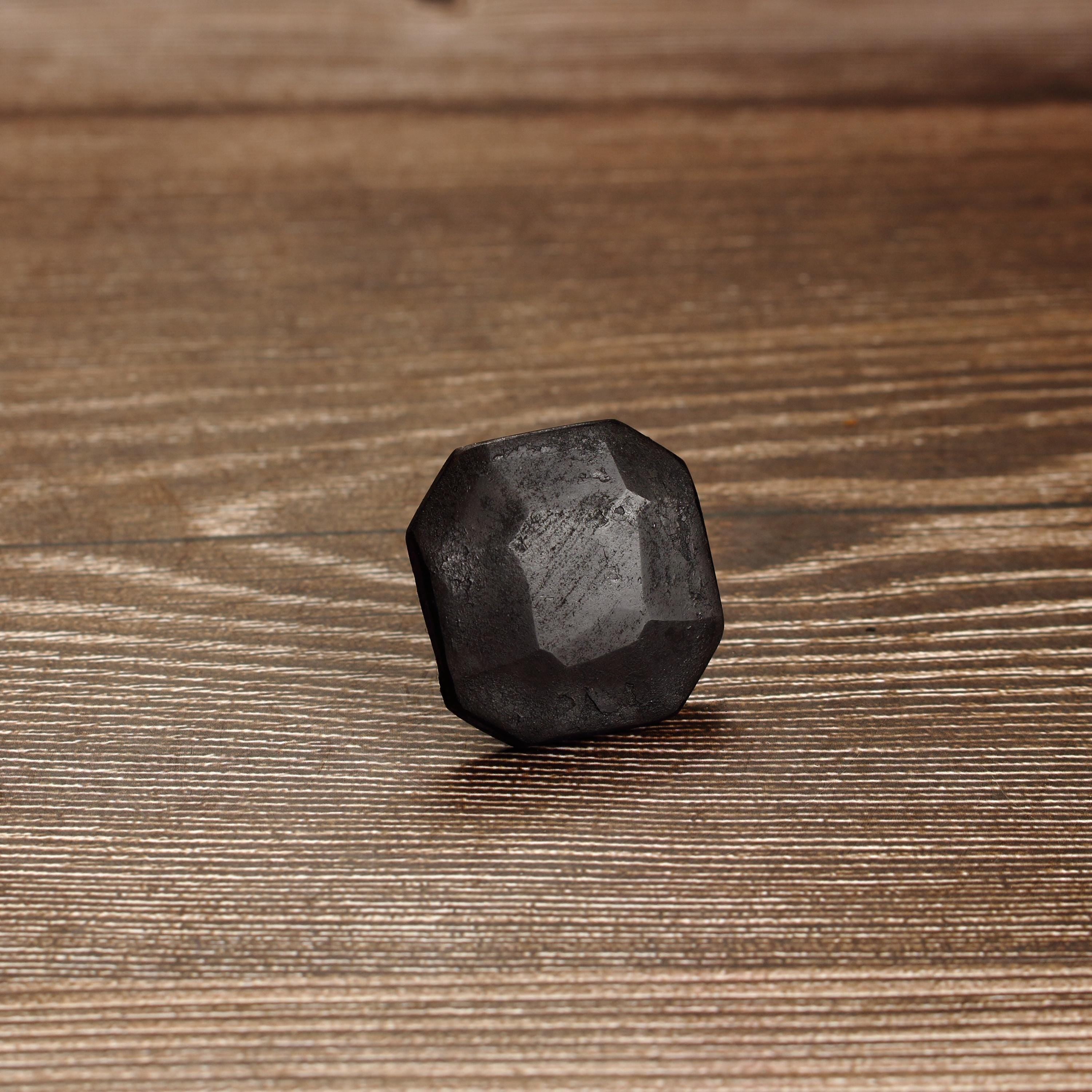 Octagon Hammered Knob - Blackened - Individual