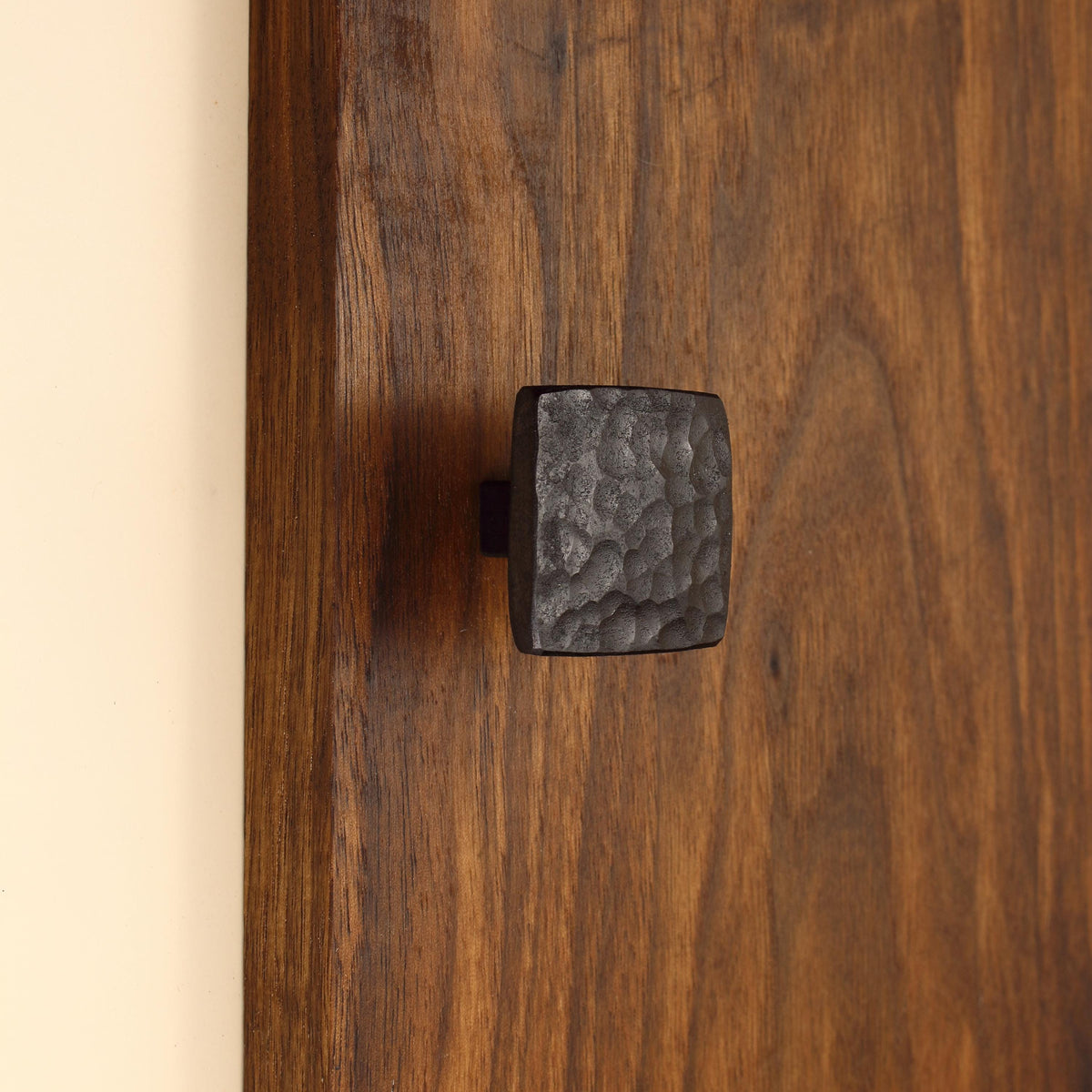 Square Stippled Knob - Blackened - Individual