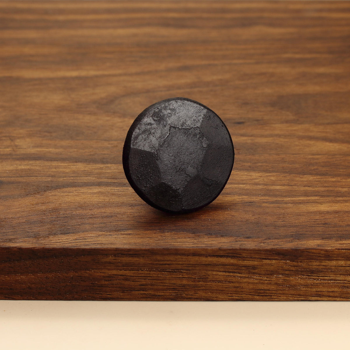 Round Hammered Knob - Blackened - Individual