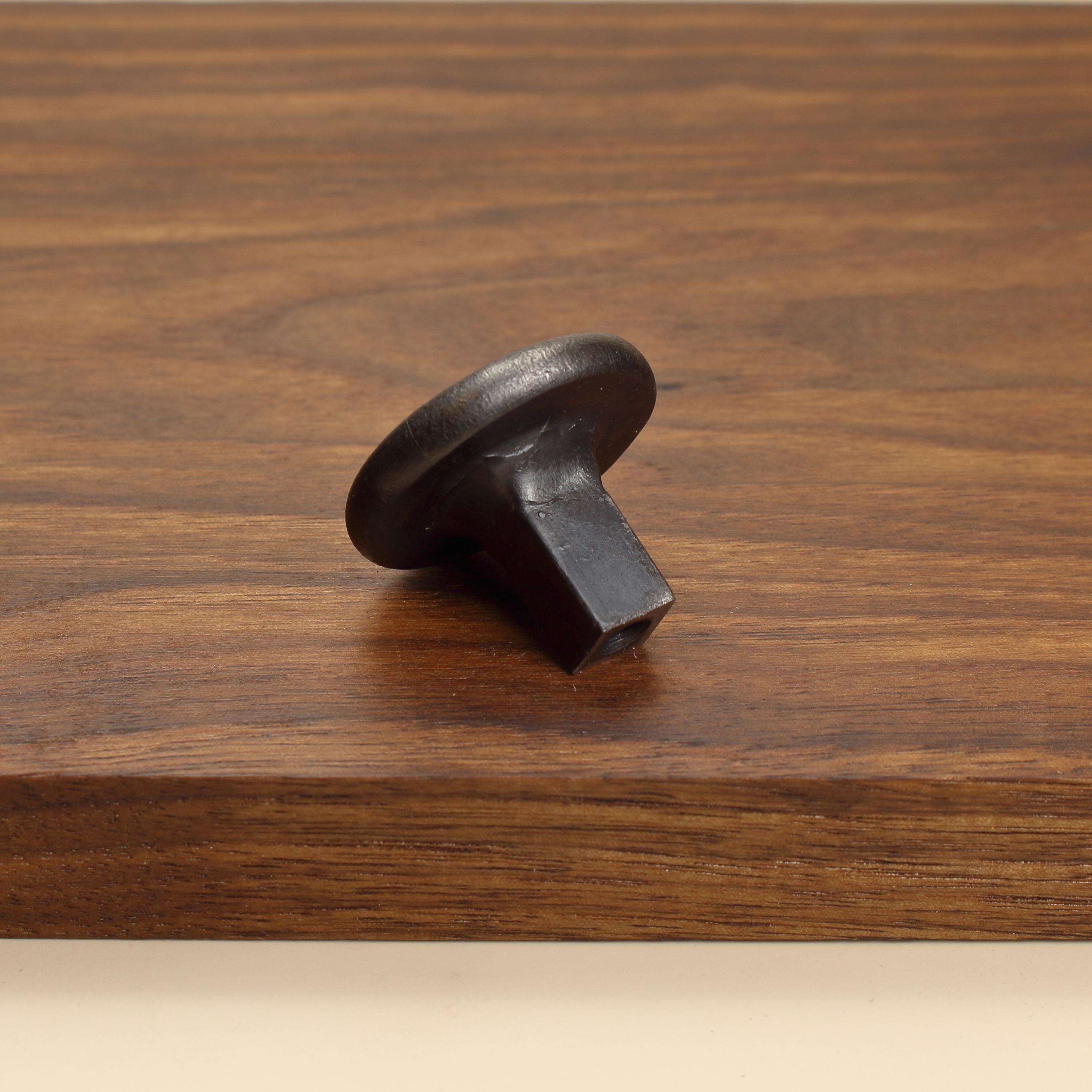 Round Hammered Knob - Brushed - Individual