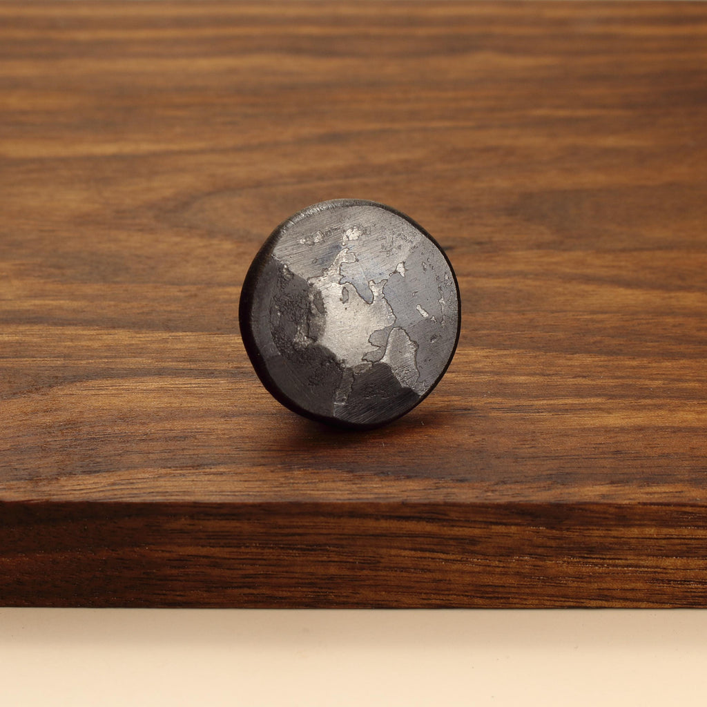 Round Hammered Knob - Brushed - Individual
