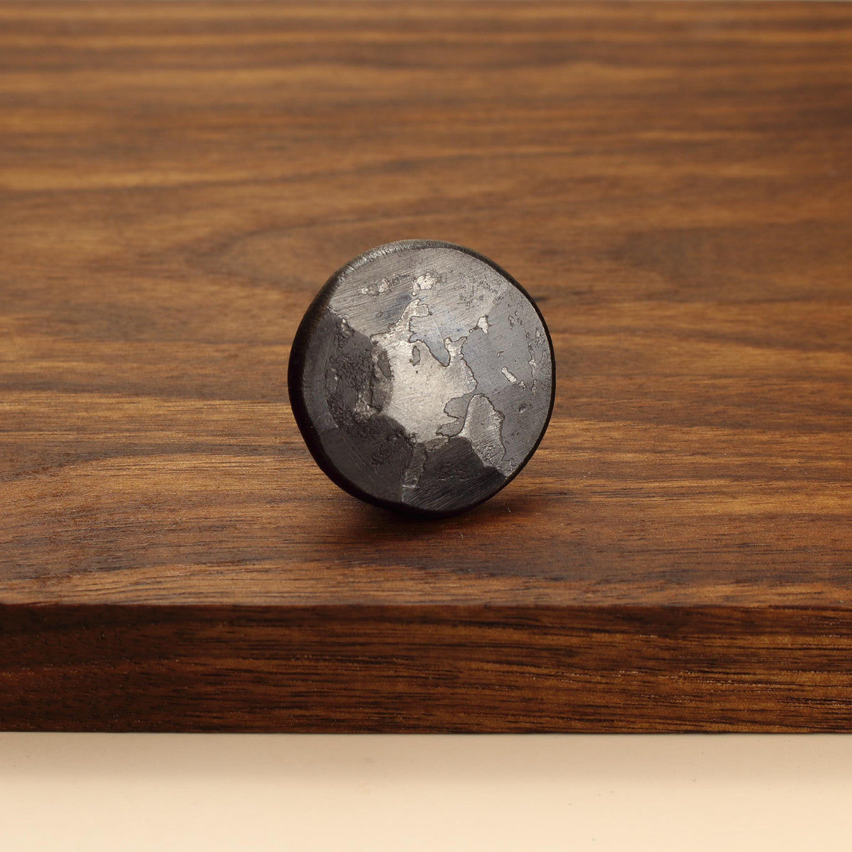 Round Hammered Knob - Brushed - Individual