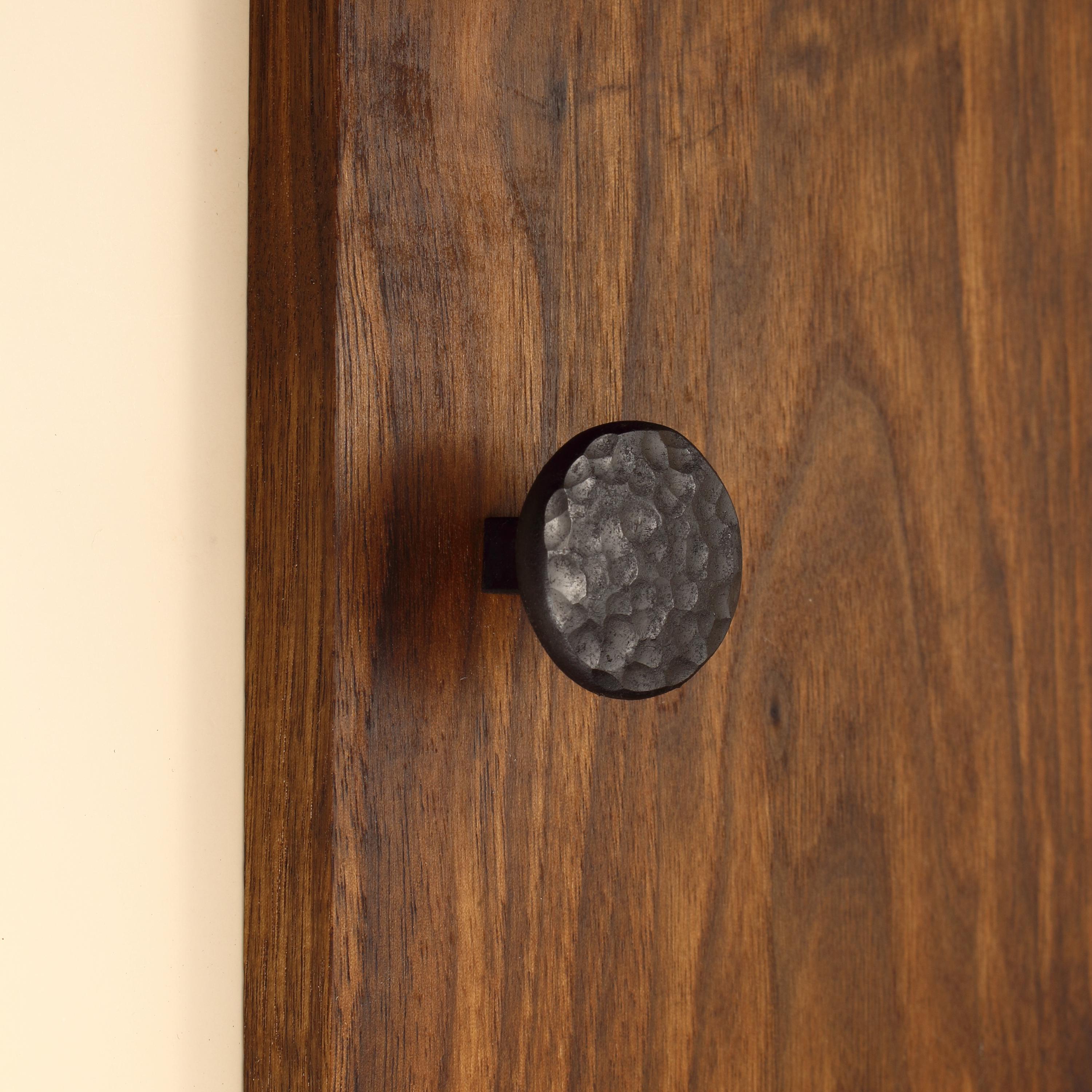 Round Stippled Knob - Blackened - Individual