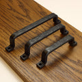 Hammered Barn Door Style Cabinet Pull - 1/2" Wide - Blackened - Individual