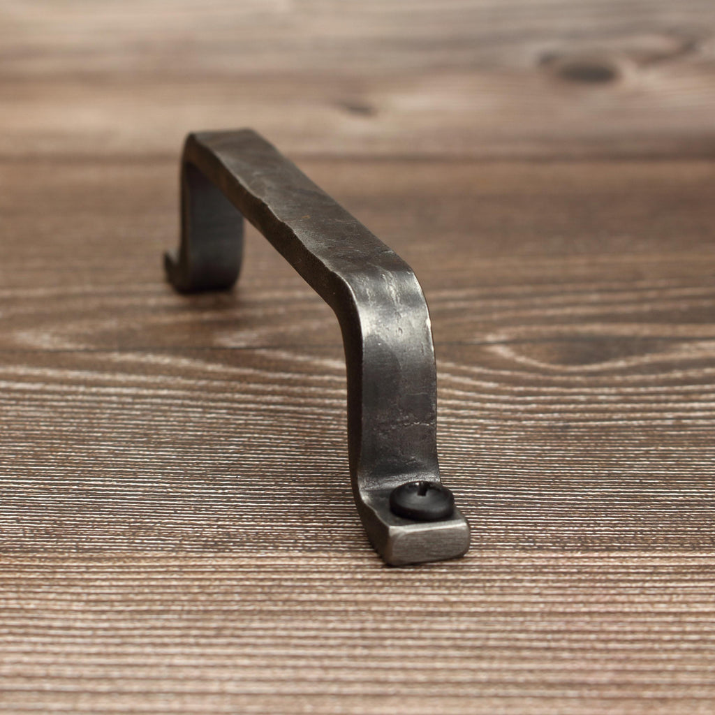 Hammered Barn Door Style Cabinet Pull - 1/2" Wide - Brushed - Individual