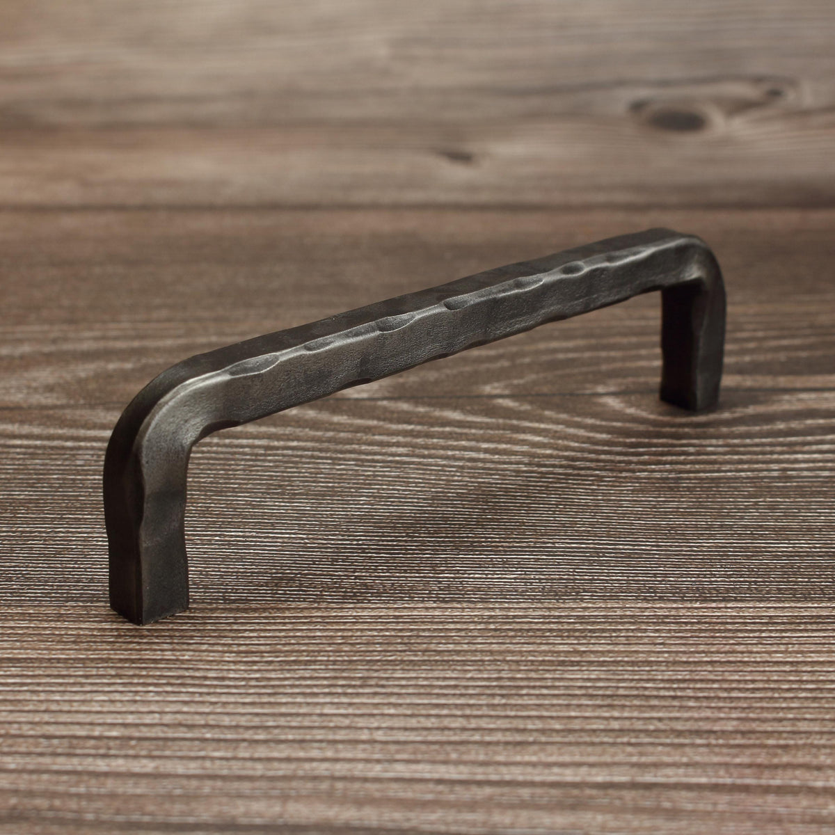 Hammered Square Threaded Cabinet Pull - Brushed - Individual