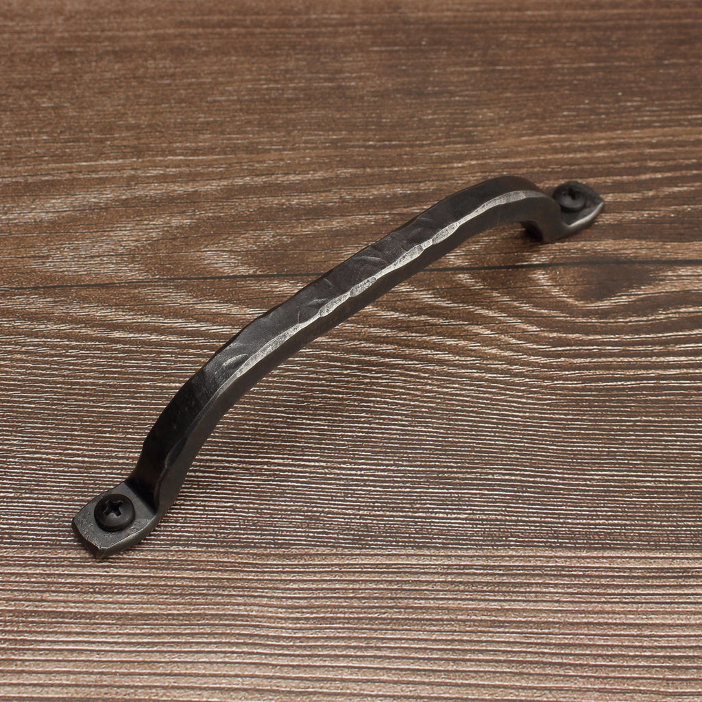 Hammered Square Arch Cabinet Pull - Brushed - Individual