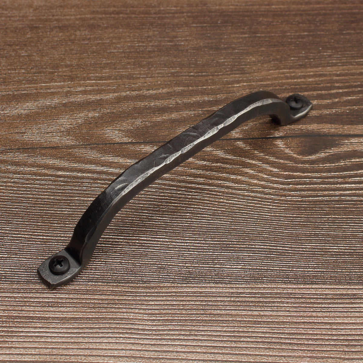 Hammered Square Arch Cabinet Pull - Brushed - Individual