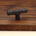 Hammered Square Tee Knob - Blackened - Individual