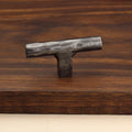 Hammered Round Tee Knob - Brushed - Individual