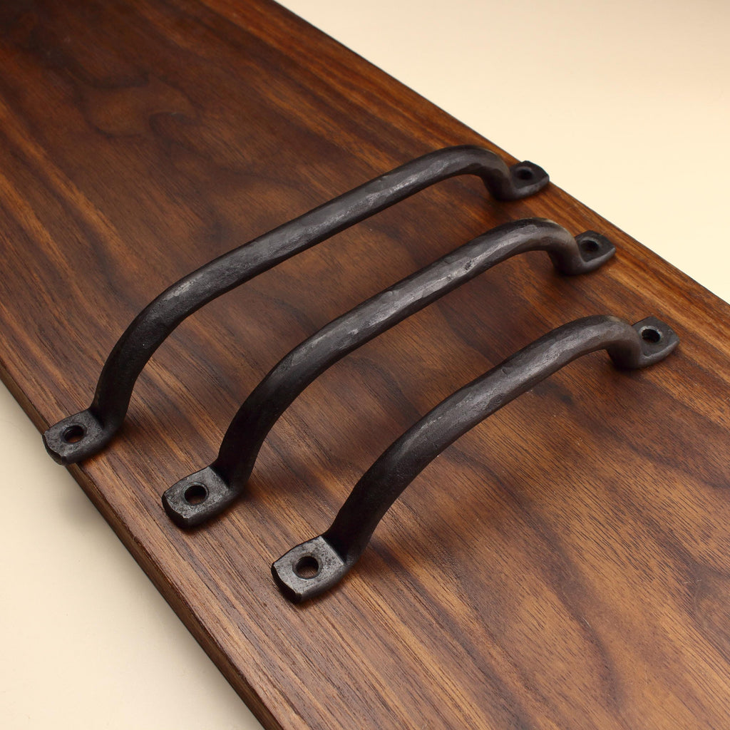 Hammered Round Arch Cabinet Pull - Blackened - Individual