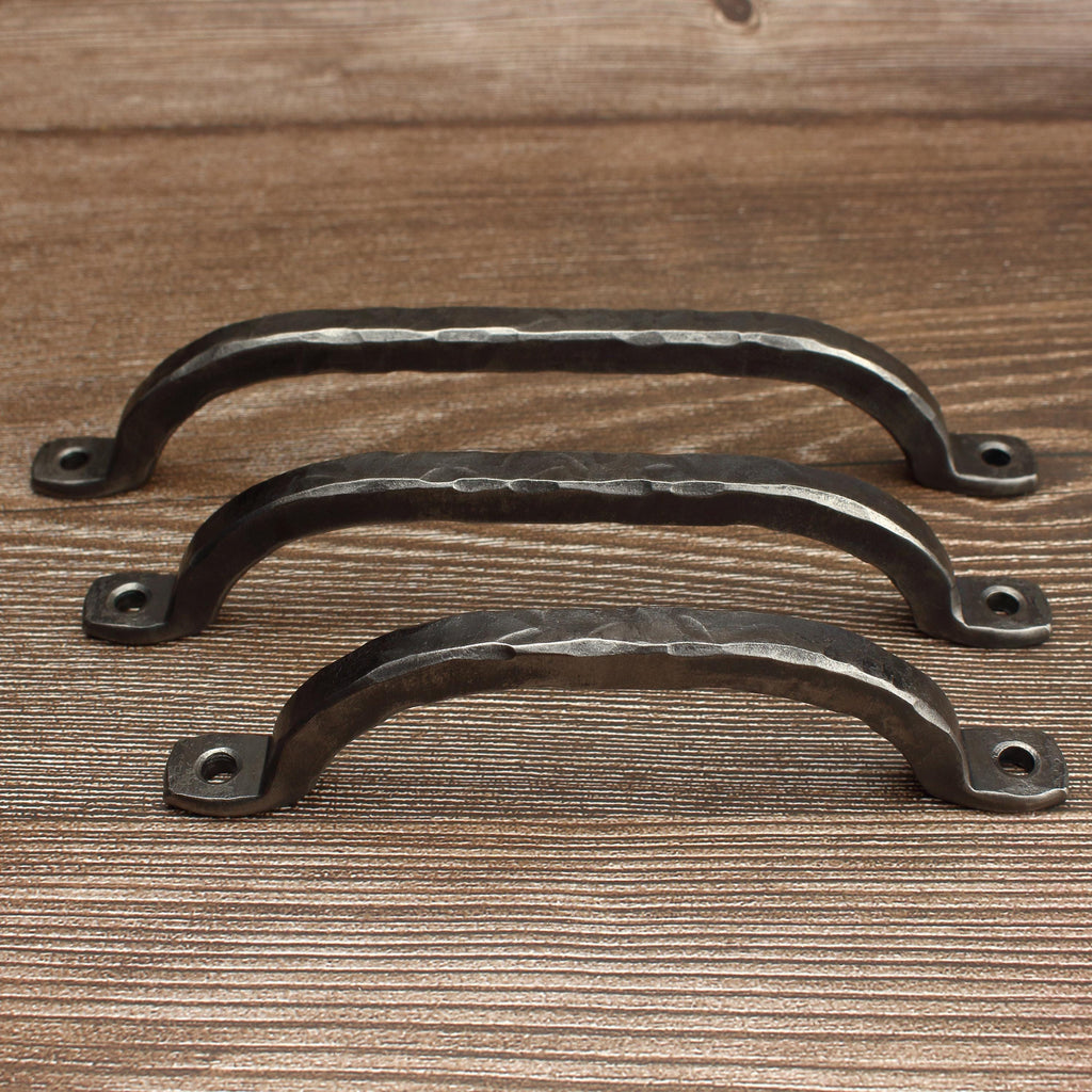 Hammered Square Arch Cabinet Pull - Brushed - Individual