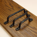 Hammered Round Foot Cabinet Pull - Blackened - Individual