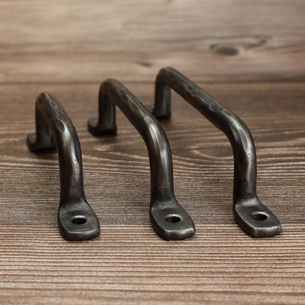 Hammered Round Foot Cabinet Pull - Brushed - Individual