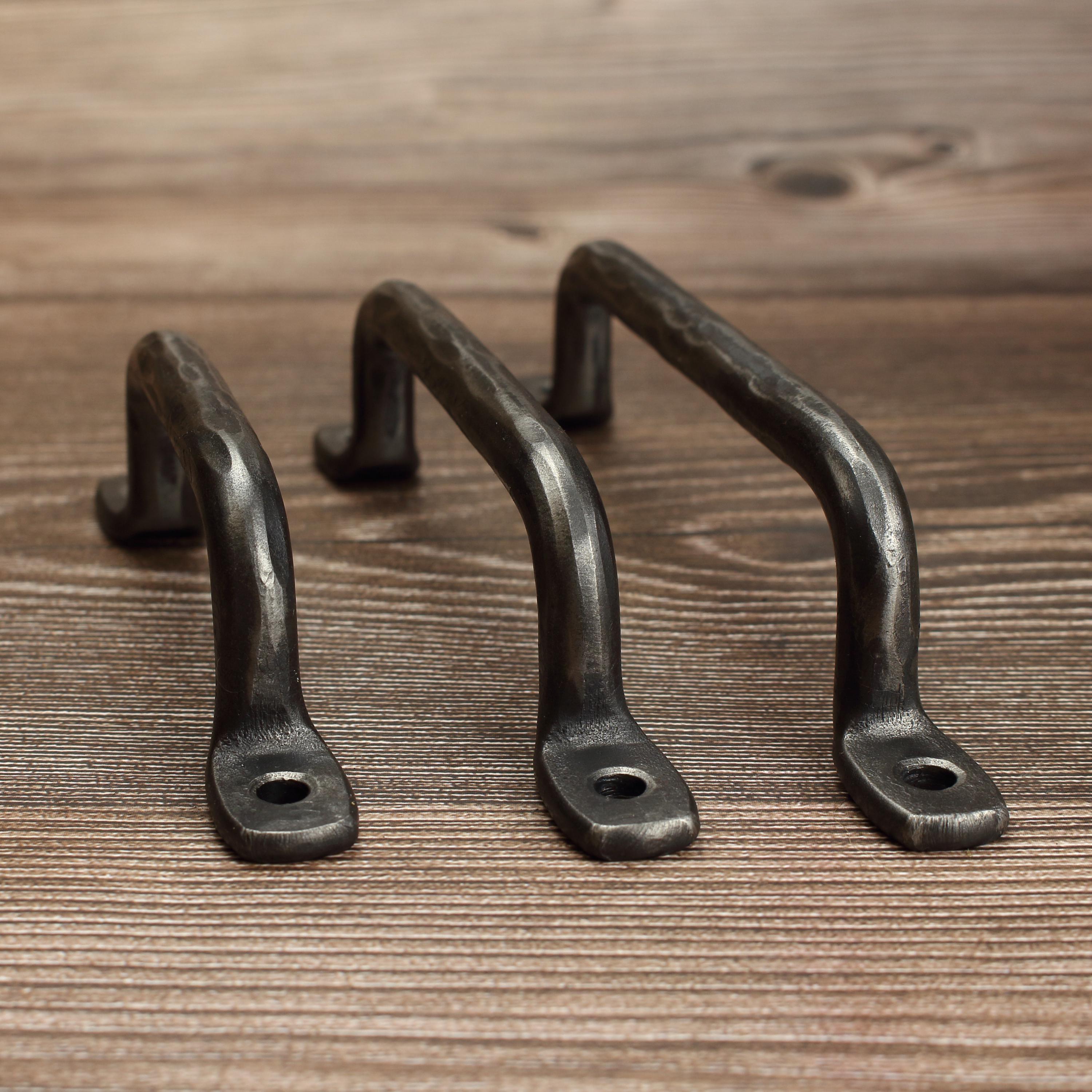 Hammered Round Foot Cabinet Pull - Brushed - Individual