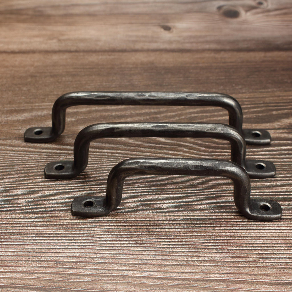 Hammered Round Foot Cabinet Pull - Brushed - Individual