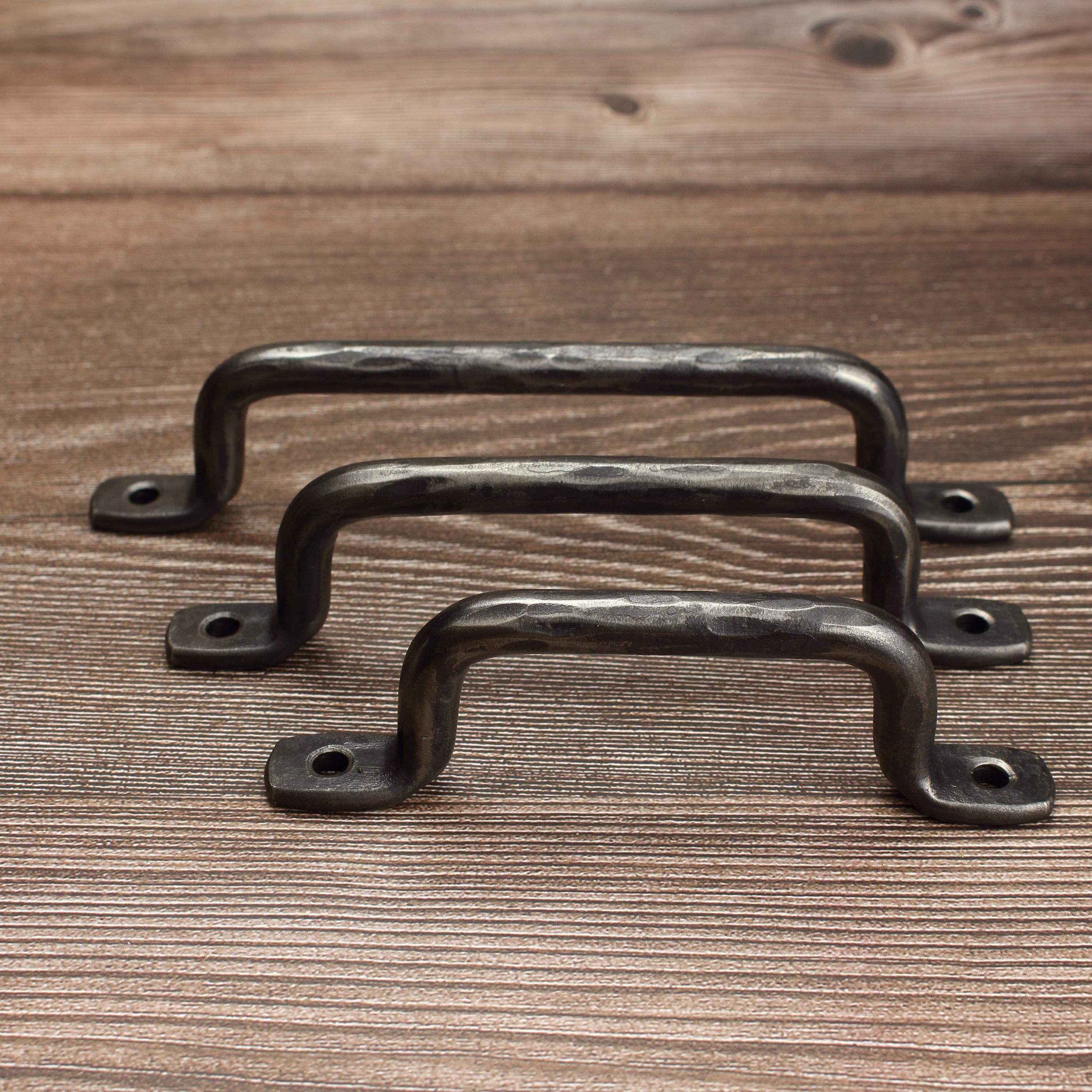 Hammered Round Foot Cabinet Pull - Brushed - Individual