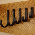 Hammered Flat Curved Hook - 1/2" Wide - Individual