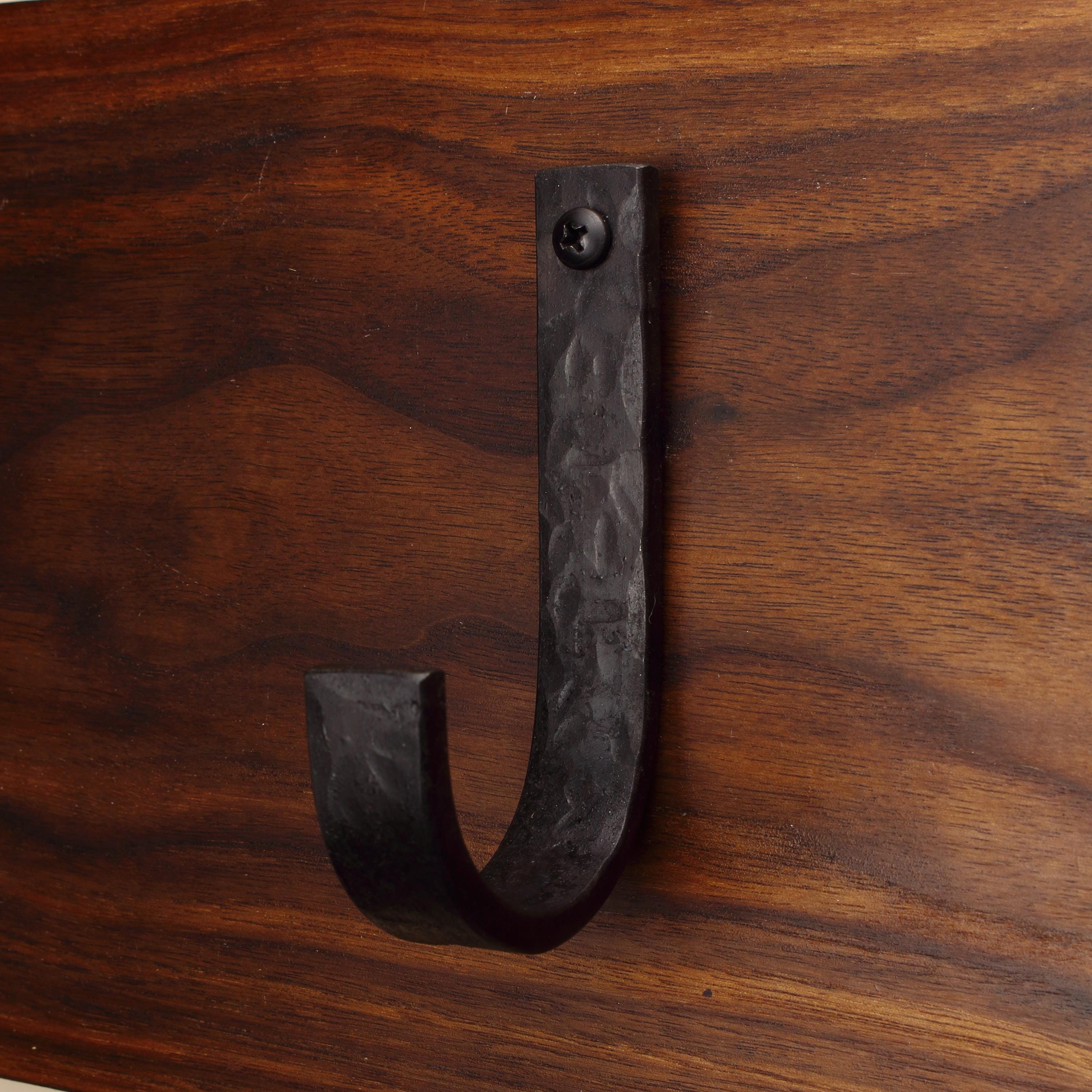 Hammered Flat Curved Hook - 3/4" Wide - Individual